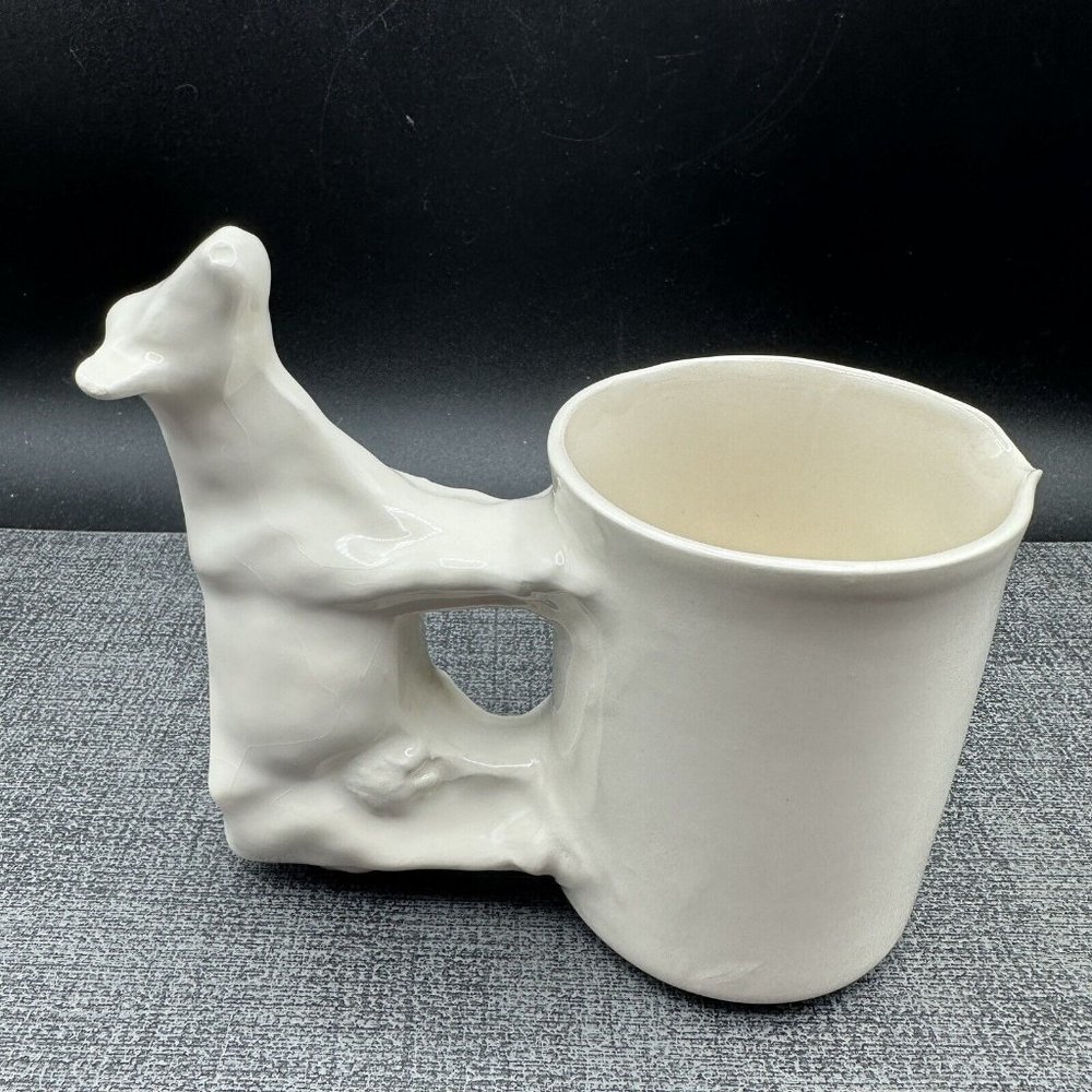 Vintage Ceramic Cow Milk Pitcher Creamer Jug Country Cow Decor Farmhouse Rare